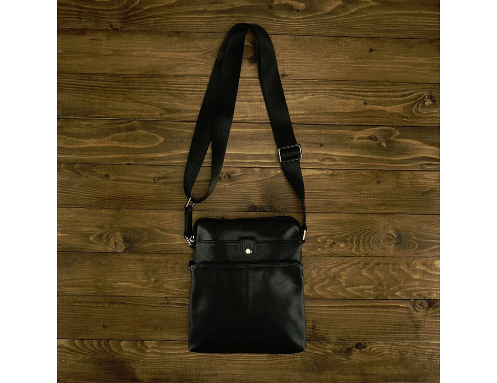 Мессенджер мужской черный Tiding Bag 9810A-1 - Фото № 2