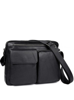Мужская сумка-мессенджер через плечо из натуральной кожи Tiding Bag 9812A