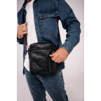 Мессенджер через плечо мужской кожаный черный Tiding Bag 9836A - Фотографія № 105