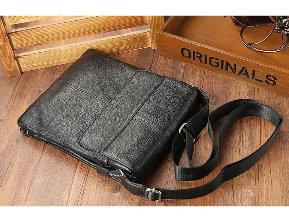 Сумка через плечо мужская кожаная Tiding Bag A25-064A - Фото № 11