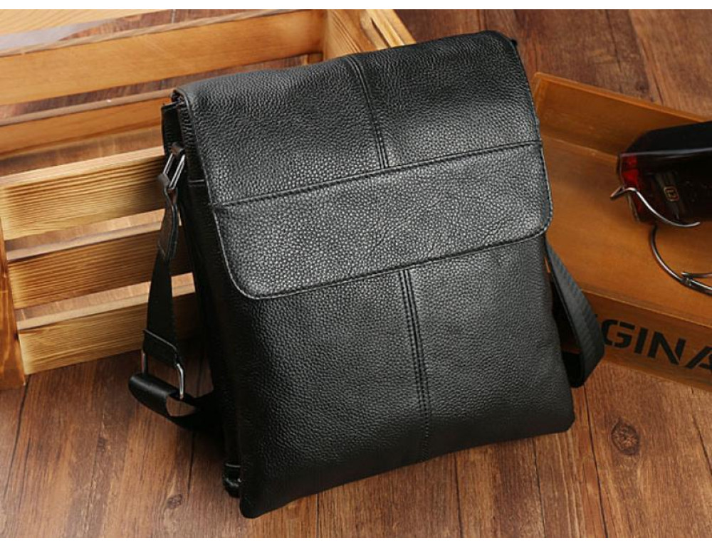 Сумка через плечо мужская кожаная Tiding Bag A25-064A - Фото № 3
