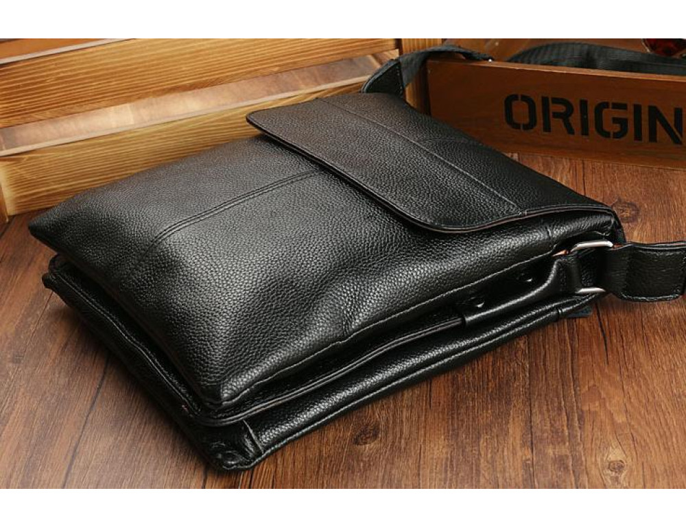 Сумка через плечо мужская кожаная Tiding Bag A25-064A - Фото № 7
