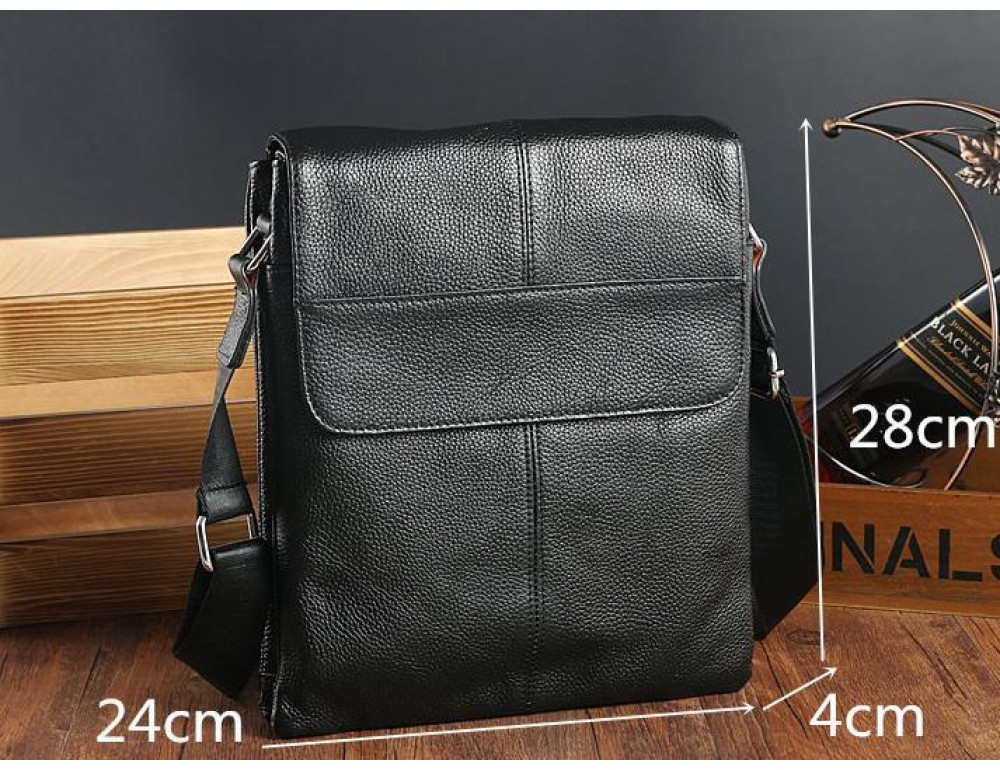 Сумка через плечо мужская кожаная Tiding Bag A25-064A - Фото № 10