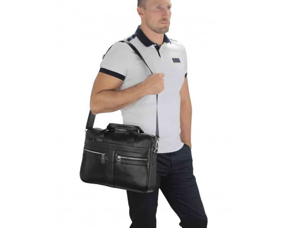 Шкіряна сумка для ноутбука чоловіча Tiding Bag A25-1120A - Фотографія № 6