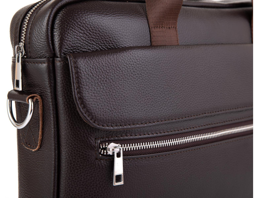 Сумка для ноутбука кожаная мужская Tiding Bag A25-1127C - Фото № 2