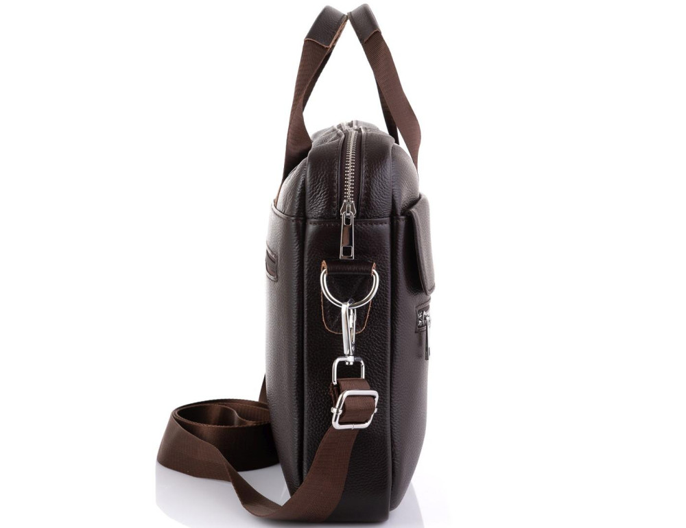Сумка для ноутбука кожаная мужская Tiding Bag A25-1127C - Фото № 5