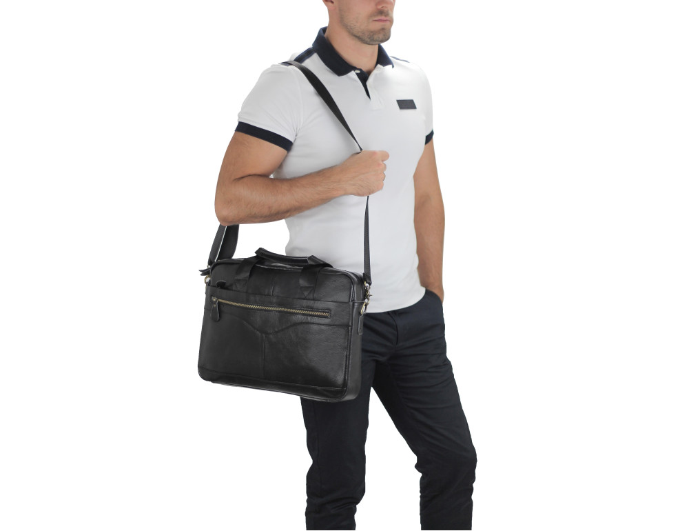 Сумка для ноутбука кожаная Tiding Bag A25-1128A - Фото № 7