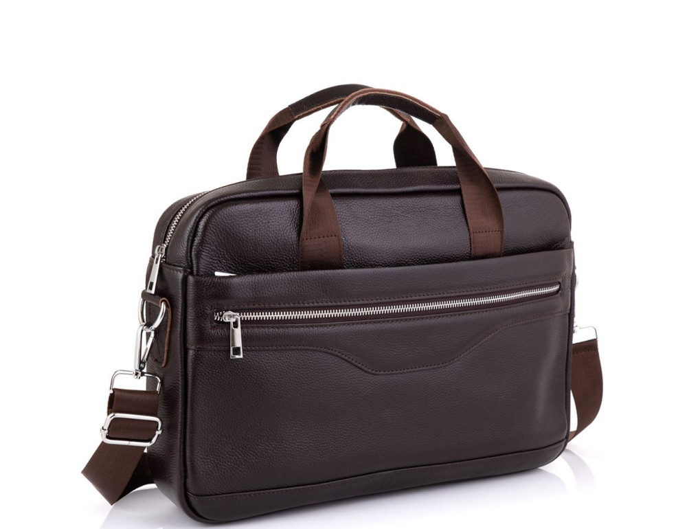 Шкіряна сумка для ноутбука коричнева Tiding Bag A25-1128C - Фотографія № 1 Шкіряна сумка для ноутбука коричнева Tiding Bag A25-1128C - Фотографія № 1