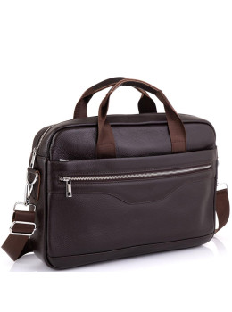 Кожаная сумка для ноутбука коричневая Tiding Bag A25-1128C