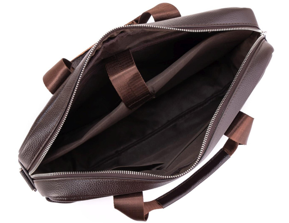 Шкіряна сумка для ноутбука коричнева Tiding Bag A25-1128C - Фотографія № 3