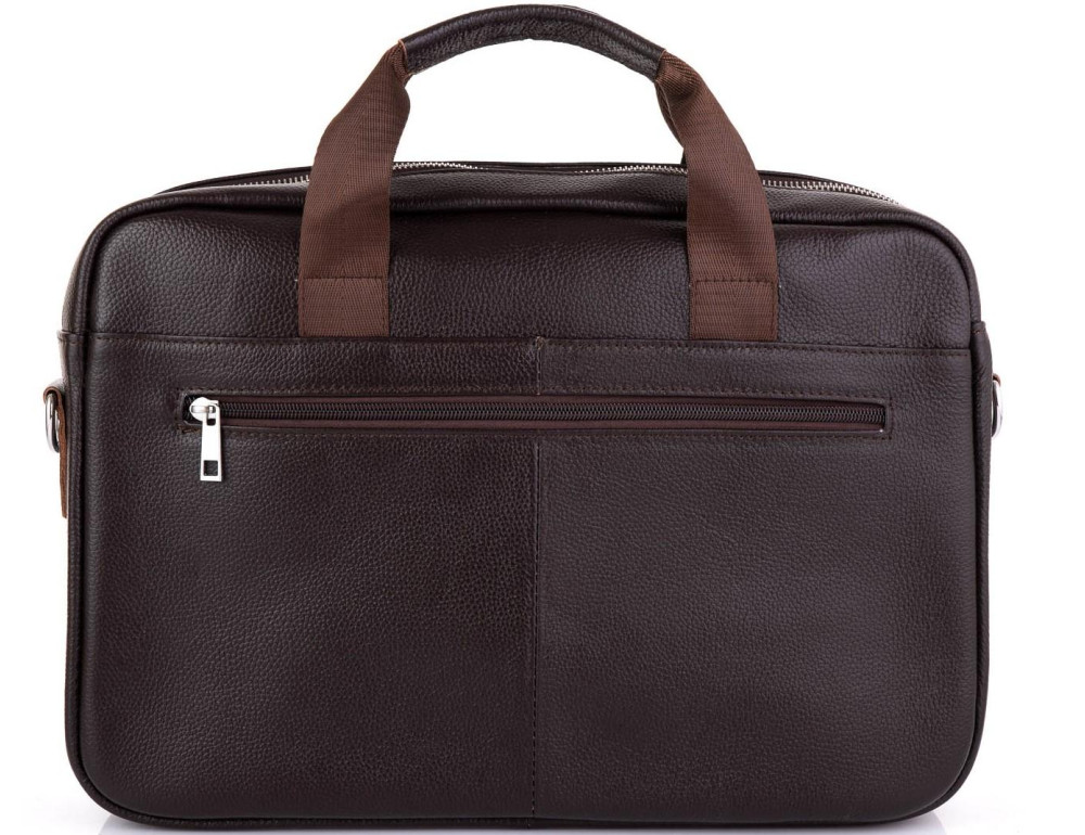 Шкіряна сумка для ноутбука коричнева Tiding Bag A25-1128C - Фотографія № 5