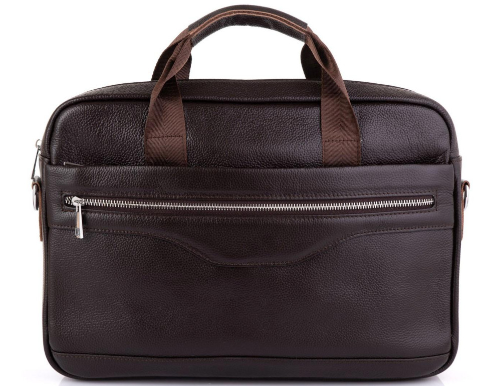 Шкіряна сумка для ноутбука коричнева Tiding Bag A25-1128C - Фотографія № 6