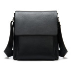 Чорна чоловіча шкіряна сумка через плече TIDING BAG A25-1278A - Фотографія № 104