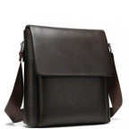 Сумка через плечо мужская кожаная коричневая Tiding Bag A25-1278C - Фото № 100