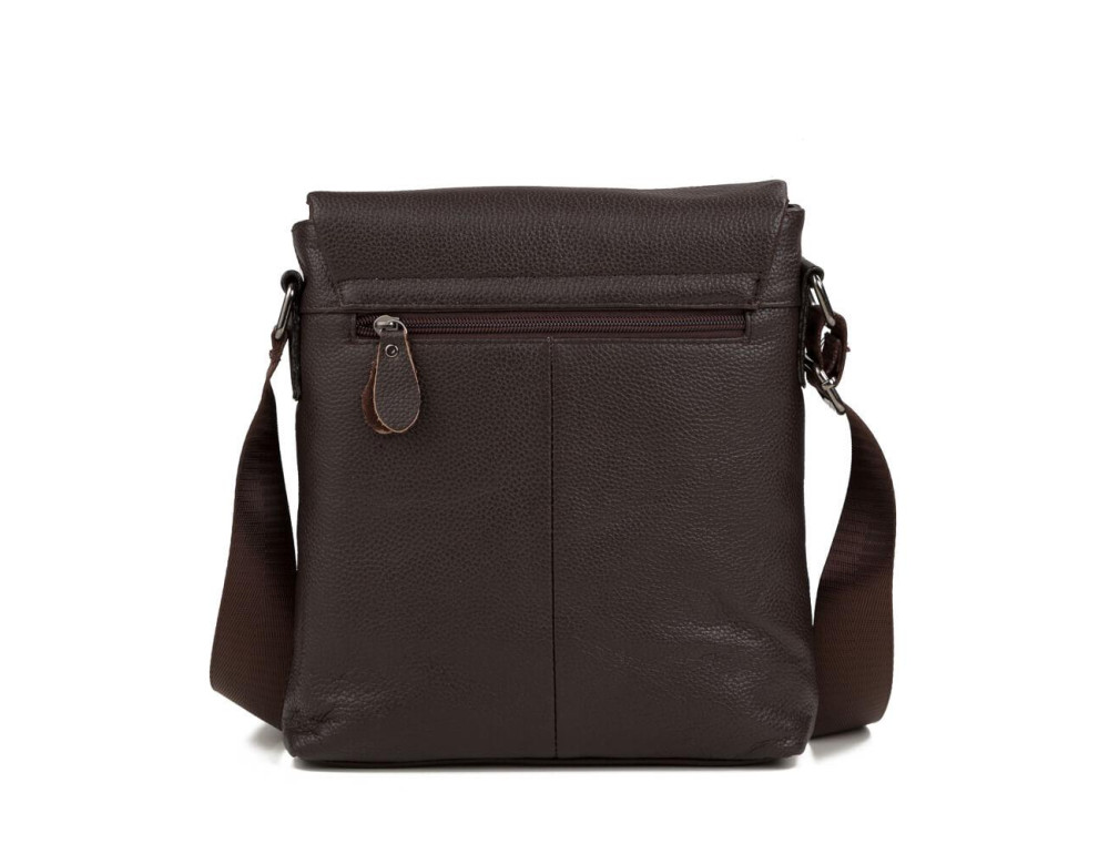 Сумка через плечо мужская кожаная коричневая Tiding Bag A25-1278C - Фото № 2