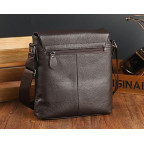 Сумка через плечо мужская кожаная коричневая Tiding Bag A25-1278C - Фото № 103