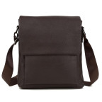 Сумка через плечо мужская кожаная коричневая Tiding Bag A25-1278C - Фото № 104