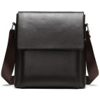 Сумка через плечо мужская кожаная коричневая Tiding Bag A25-1278C - Фото № 105