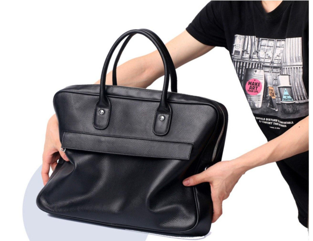 Чоловіча шкіряна сумка-портфель для документів та ноутбука Tiding Bag A25-17611A - Фотографія № 3