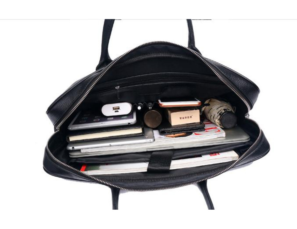Чоловіча шкіряна сумка-портфель для документів та ноутбука Tiding Bag A25-17611A - Фотографія № 5