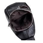 Чоловічий чорний шкіряний слінг Tiding Bag A25-5424A - Фотографія № 102