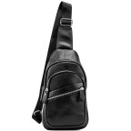 Чоловічий чорний шкіряний слінг Tiding Bag A25-5424A - Фотографія № 104