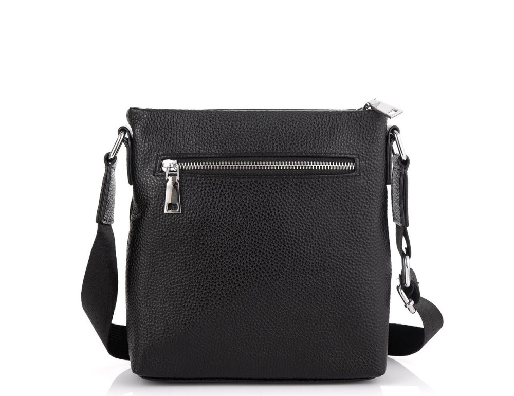 Мужская сумка через плечо черная фактурная Tiding Bag A25-6106A - Фото № 4