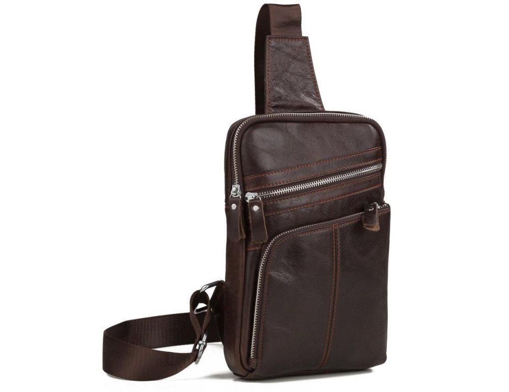 Чоловічий шкіряний слінг на одне плече Tiding Bag A25-6896C - Фотографія № 1 Чоловічий шкіряний слінг на одне плече Tiding Bag A25-6896C - Фотографія № 1
