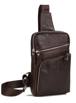 Мужской кожаный слинг на одно плечо Tiding Bag A25-6896C