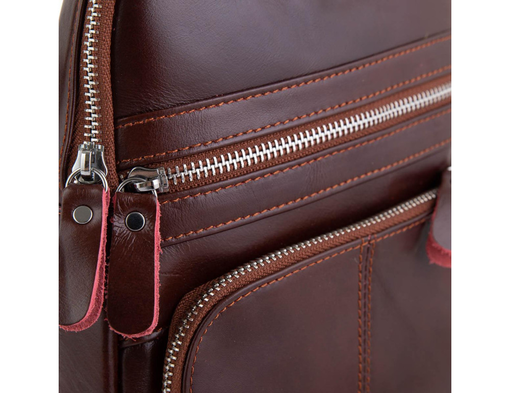 Чоловічий шкіряний слінг через плече Tiding Bag A25-6896R - Фотографія № 2