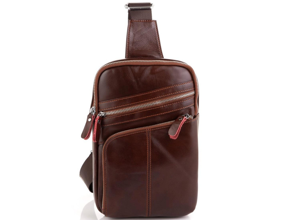 Чоловічий шкіряний слінг через плече Tiding Bag A25-6896R - Фотографія № 5