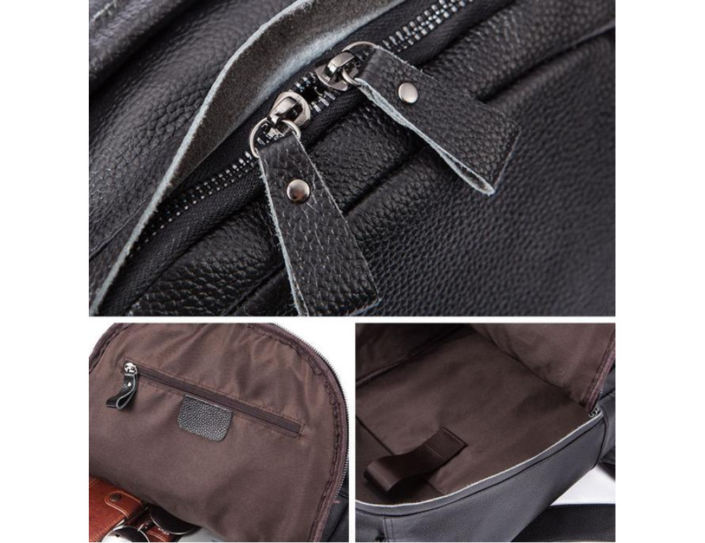 Рюкзак кожаный Tiding Bag A25-8834A - Фото № 3