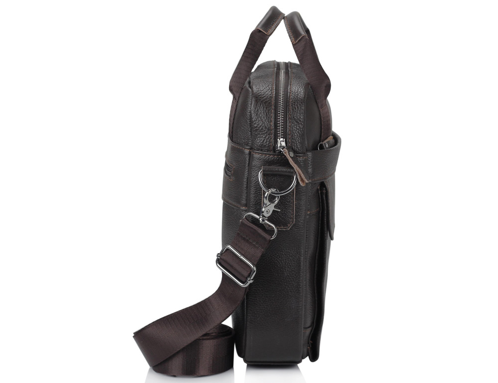 Сумка через плечо кожаная мужская Tiding Bag A25-8861DB - Фото № 4