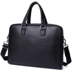 Классическая мужская деловая сумка из натуральной кожи Tiding Bag A25-9905A - Фото № 100