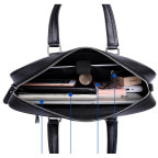Классическая мужская деловая сумка из натуральной кожи Tiding Bag A25-9905A - Фото № 104