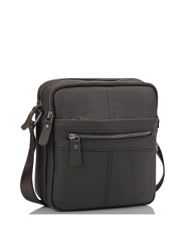 Мессенджер через плечо мужской кожаный коричневый Tiding Bag A25F-007B