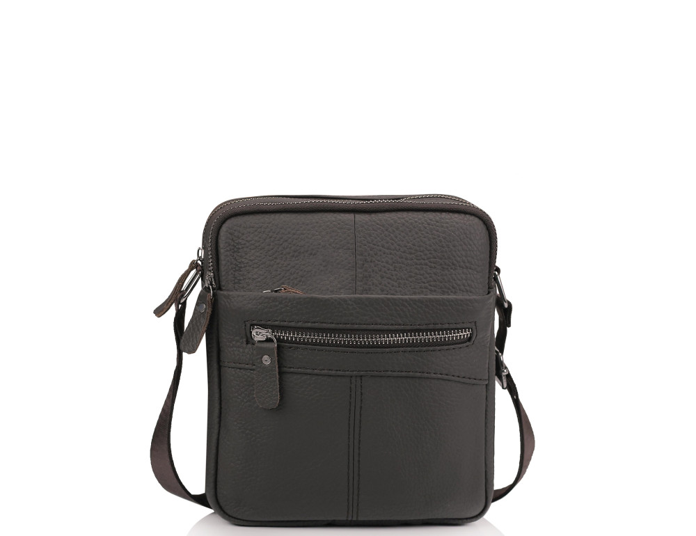 Мессенджер через плечо мужской кожаный коричневый Tiding Bag A25F-007B - Фотографія № 4