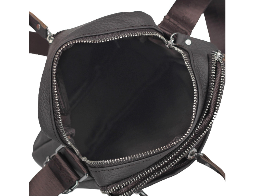 Мессенджер через плечо мужской кожаный коричневый Tiding Bag A25F-007B - Фотографія № 5