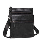 Мессенджер мужской из натуральной кожи черной Tiding Bag A25F-0118A - Фото № 100