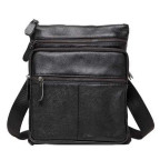 Мессенджер мужской из натуральной кожи черной Tiding Bag A25F-0118A - Фото № 101
