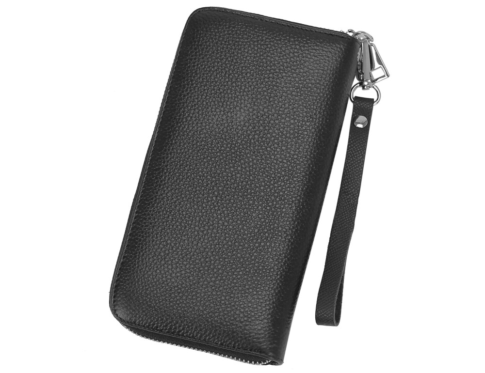 Портмоне кожаное черное Tiding Bag A25F-011A - Фото № 1 Портмоне кожаное черное Tiding Bag A25F-011A - Фото № 1