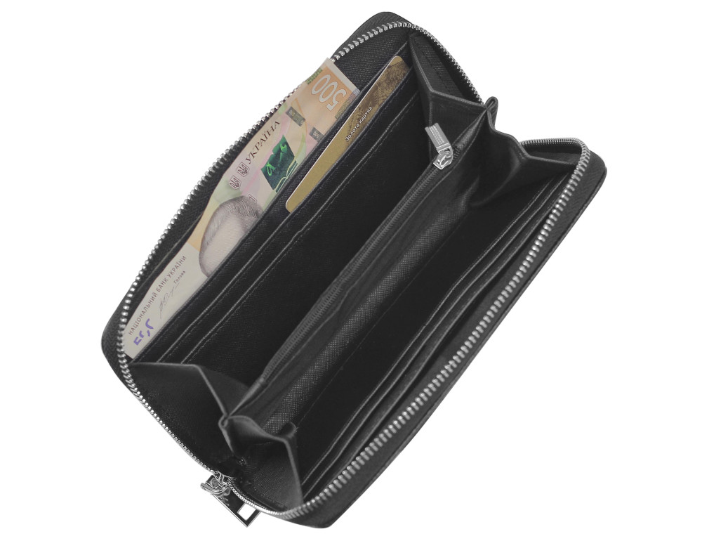 Портмоне шкіряне чорне Tiding Bag A25F-011A - Фотографія № 5