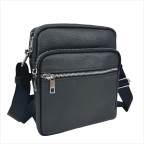 Сумка через плечо черная мужская кожаная Tiding Bag A25F-14353A - Фото № 100