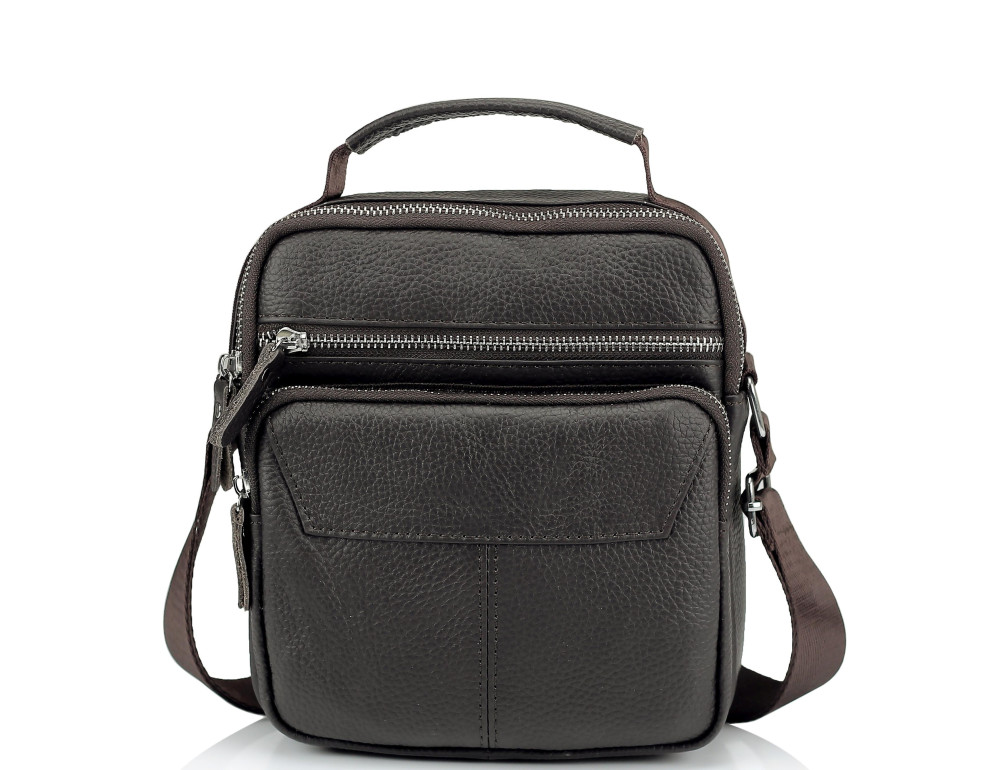 Сумка через плечо мужская кожаная Tiding Bag A25F-1436B - Фото № 2
