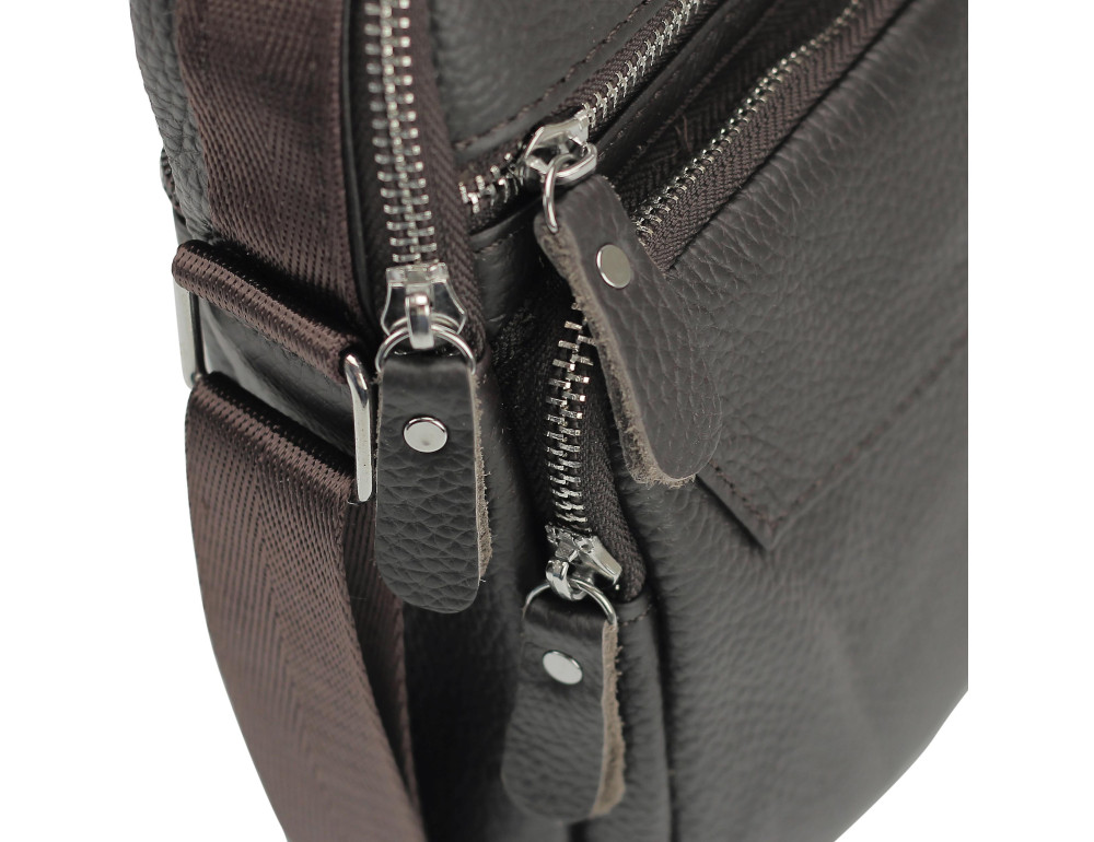 Сумка через плечо мужская кожаная Tiding Bag A25F-1436B - Фото № 3