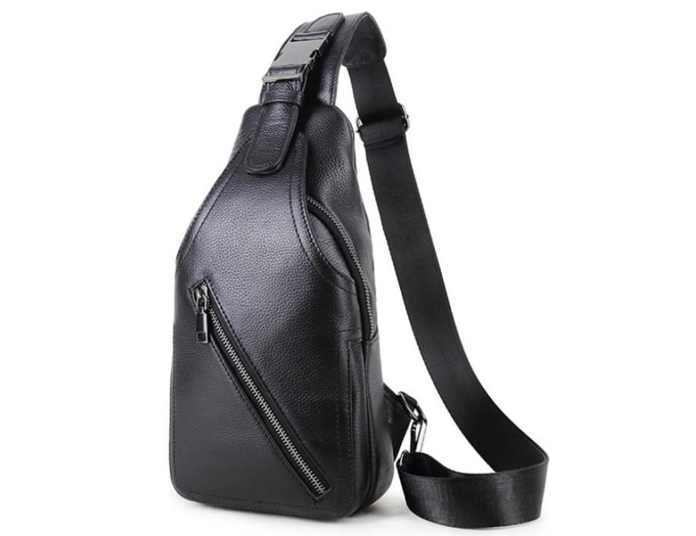 Сумка на грудь мужская кожаная Tiding Bag A25F-1912A - Фото № 13