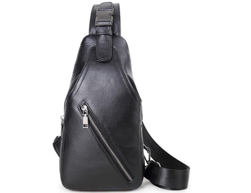 Сумка на грудь мужская кожаная Tiding Bag A25F-1912A - Фото № 14
