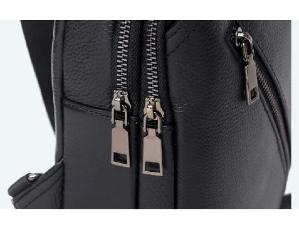 Сумка на грудь мужская кожаная Tiding Bag A25F-1912A - Фото № 5