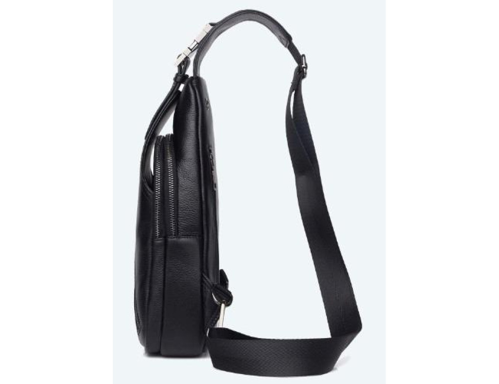 Сумка на грудь мужская кожаная Tiding Bag A25F-1912A - Фото № 10