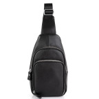 Шкіряний чорний слінг через плече Tiding Bag A25F-5058A - Фотографія № 102